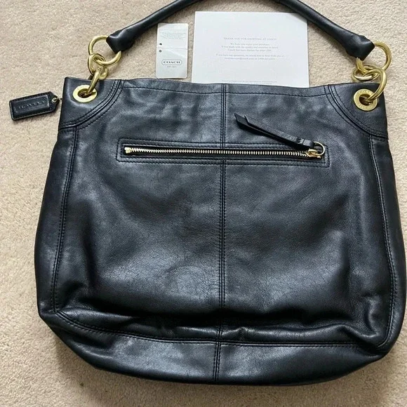 Coach Penelope Black Leather Hobo Bag 2011